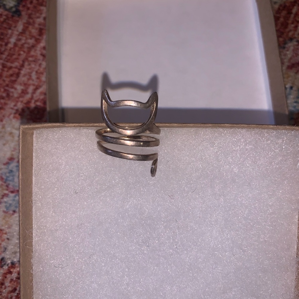 Sterling Silver Cat Ring